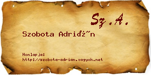 Szobota Adrián névjegykártya